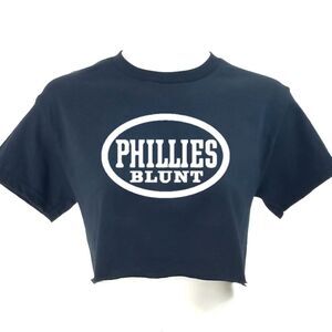 PHILLIES BLUNT Reworked Cropped Crop Top Vintage Style Rock Band Tee Rap Tee y2k